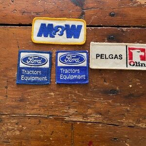 Vintage Ford Cream and Red Embroidered Name Patch